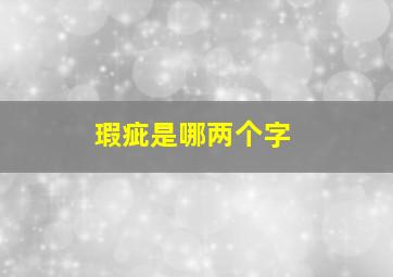 瑕疵是哪两个字