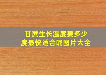 甘蔗生长温度要多少度最快适合呢图片大全