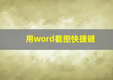 用word截图快捷键