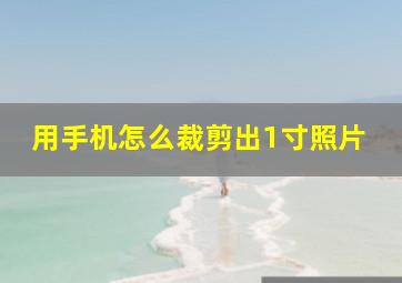 用手机怎么裁剪出1寸照片