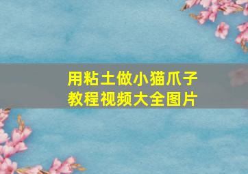 用粘土做小猫爪子教程视频大全图片