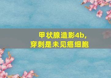 甲状腺造影4b,穿刺是未见癌细胞