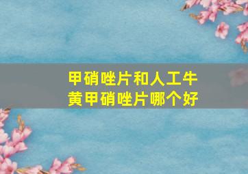 甲硝唑片和人工牛黄甲硝唑片哪个好