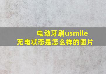 电动牙刷usmile充电状态是怎么样的图片