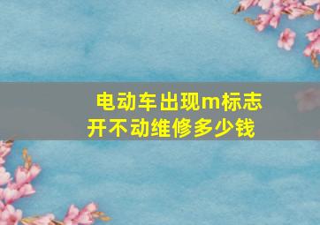 电动车出现m标志开不动维修多少钱