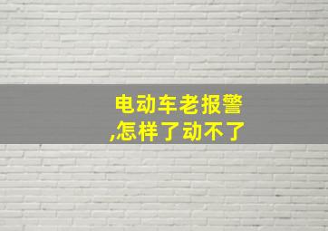 电动车老报警,怎样了动不了