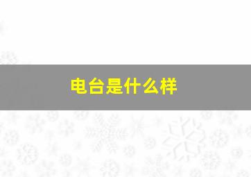 电台是什么样