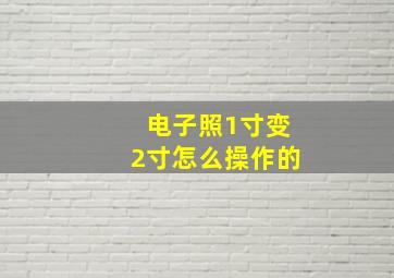 电子照1寸变2寸怎么操作的