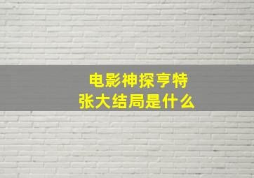 电影神探亨特张大结局是什么