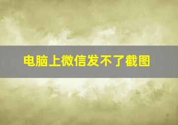 电脑上微信发不了截图