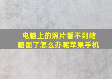 电脑上的照片看不到缩略图了怎么办呢苹果手机