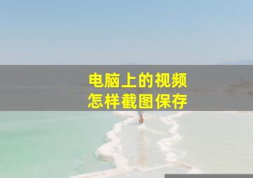 电脑上的视频怎样截图保存