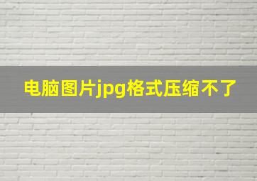 电脑图片jpg格式压缩不了