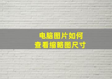 电脑图片如何查看缩略图尺寸