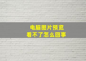 电脑图片预览看不了怎么回事