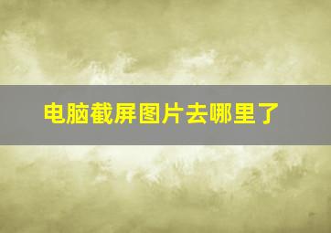 电脑截屏图片去哪里了