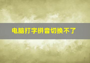 电脑打字拼音切换不了