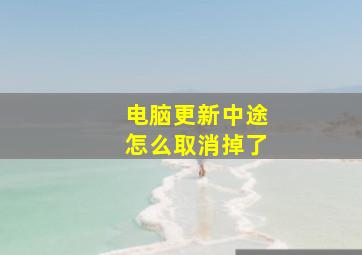 电脑更新中途怎么取消掉了