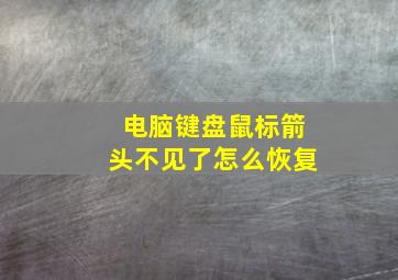 电脑键盘鼠标箭头不见了怎么恢复