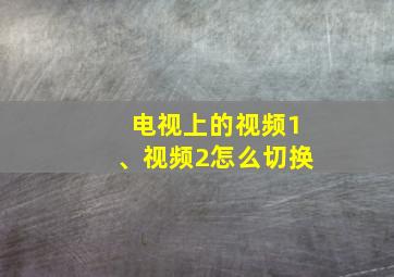 电视上的视频1、视频2怎么切换