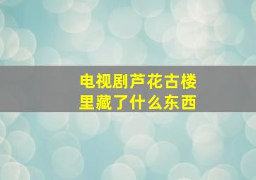 电视剧芦花古楼里藏了什么东西