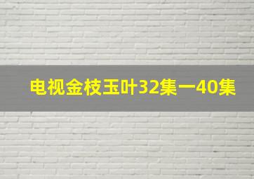 电视金枝玉叶32集一40集