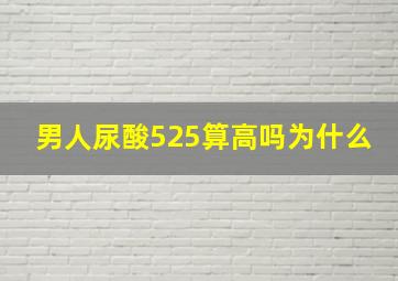 男人尿酸525算高吗为什么