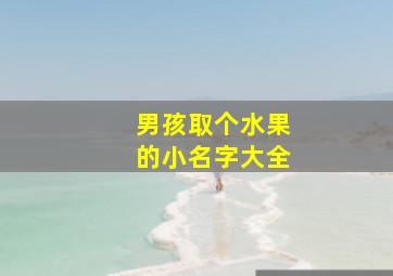 男孩取个水果的小名字大全