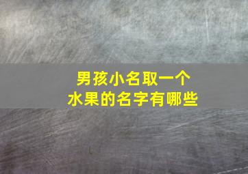 男孩小名取一个水果的名字有哪些