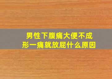 男性下腹痛大便不成形一痛就放屁什么原因