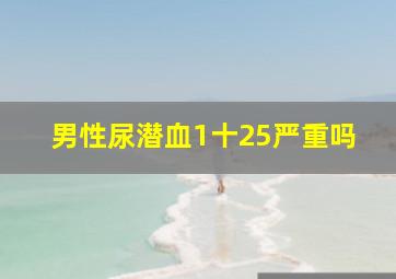 男性尿潜血1十25严重吗