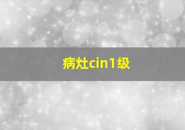 病灶cin1级