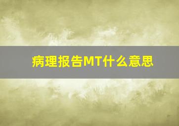 病理报告MT什么意思