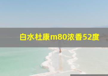 白水杜康m80浓香52度