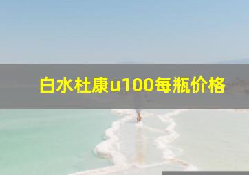 白水杜康u100每瓶价格