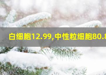 白细胞12.99,中性粒细胞80.8