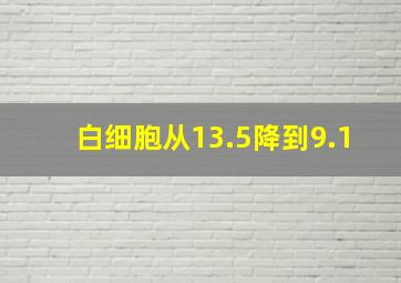 白细胞从13.5降到9.1