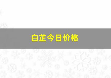 白芷今日价格