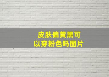 皮肤偏黄黑可以穿粉色吗图片