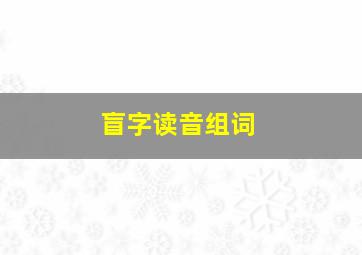 盲字读音组词