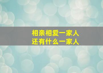 相亲相爱一家人还有什么一家人