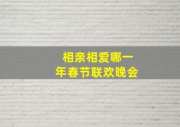 相亲相爱哪一年春节联欢晚会