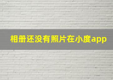 相册还没有照片在小度app