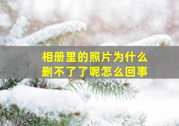 相册里的照片为什么删不了了呢怎么回事