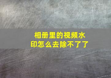 相册里的视频水印怎么去除不了了