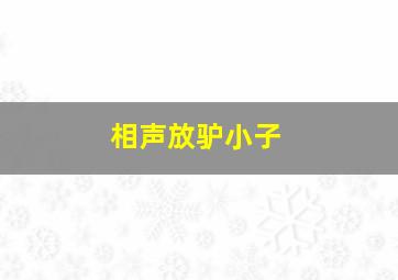 相声放驴小子