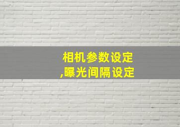 相机参数设定,曝光间隔设定