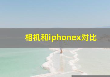 相机和iphonex对比