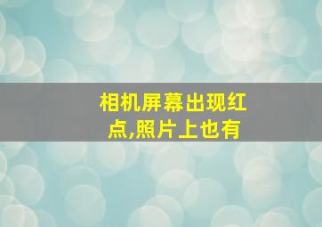 相机屏幕出现红点,照片上也有