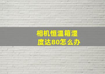 相机恒温箱湿度达80怎么办